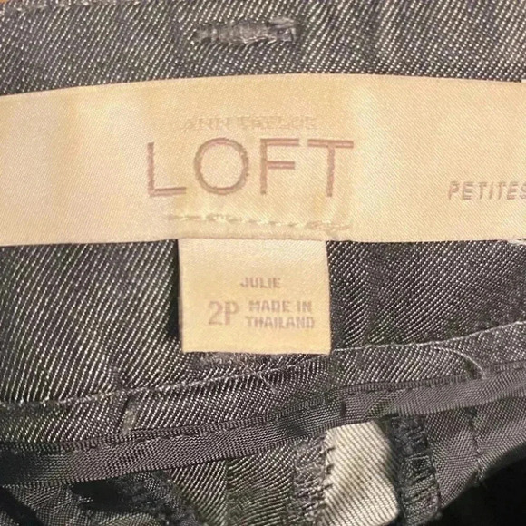 Ann Taylor Loft Julie Chambray Flared Casual Trouser Pants - Picture 8 of 9